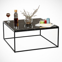 Hanah Home Mesa de centro Poly - Royal Blanco y negro